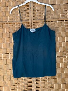 Ginia RTW 100% Silk Forest Green Camisole Women’s Medium